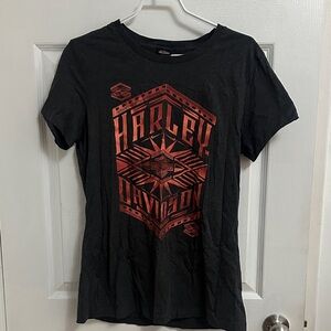 Harley-Davidson Black Tee with Red Emblem